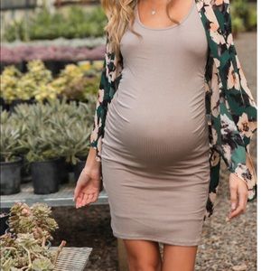 Pink blush maternity dress